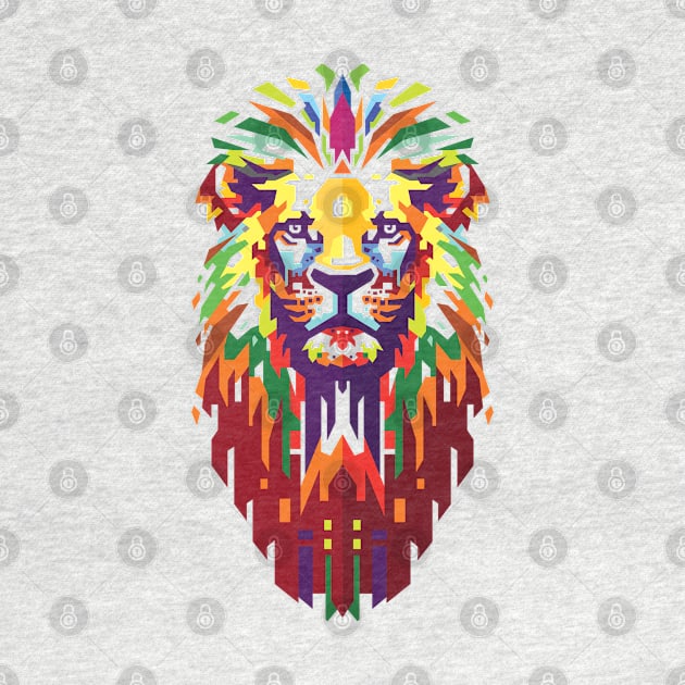 lion head full of color by Mulyadi Walet